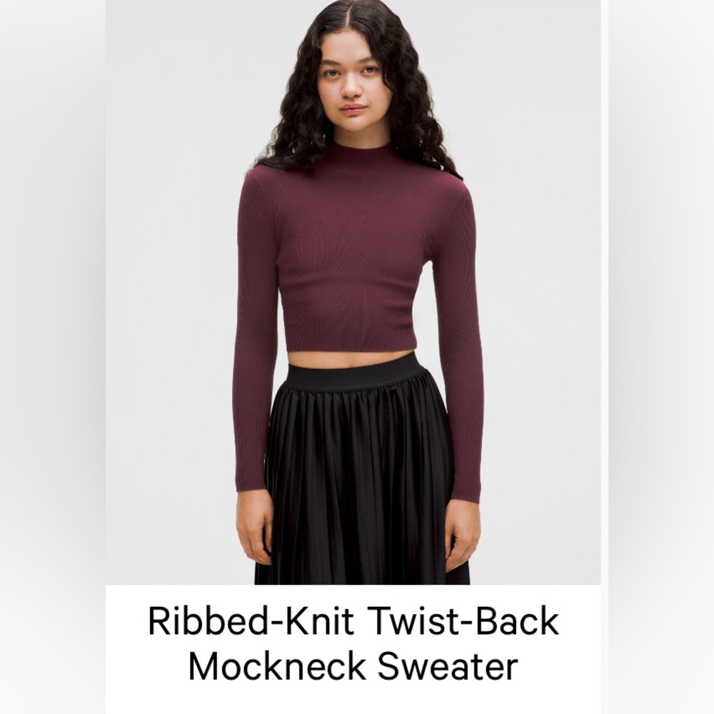 Lululemon ribbed knit sweater skirt set